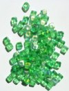 100 5mm Transparent Light Green AB Cube Beads